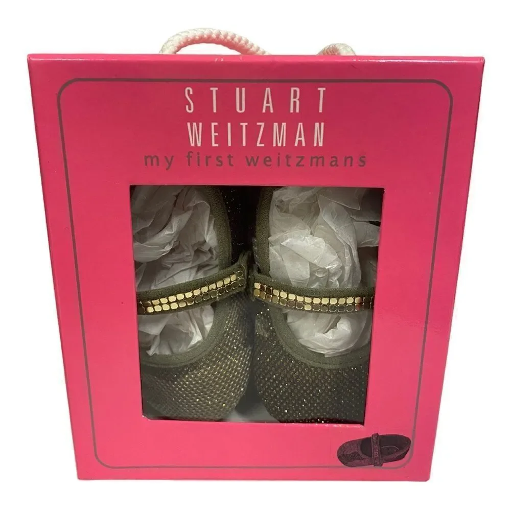 Stuart Weitzman My First Weitmans Girl's Camo Baby Shoes Sz 4 9M-12M